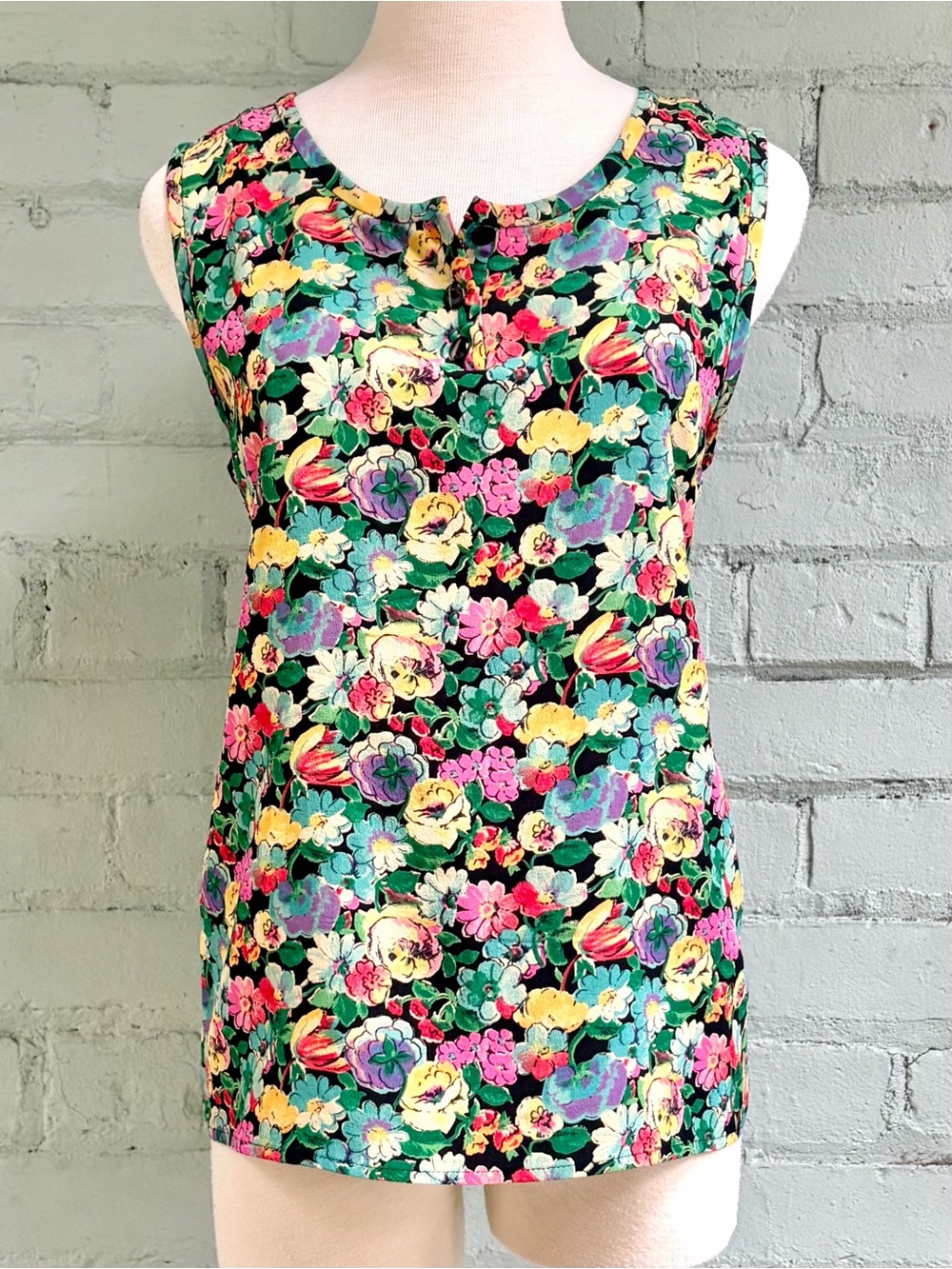 Floral Sleeveless Tank Top by Emanuel Ungaro